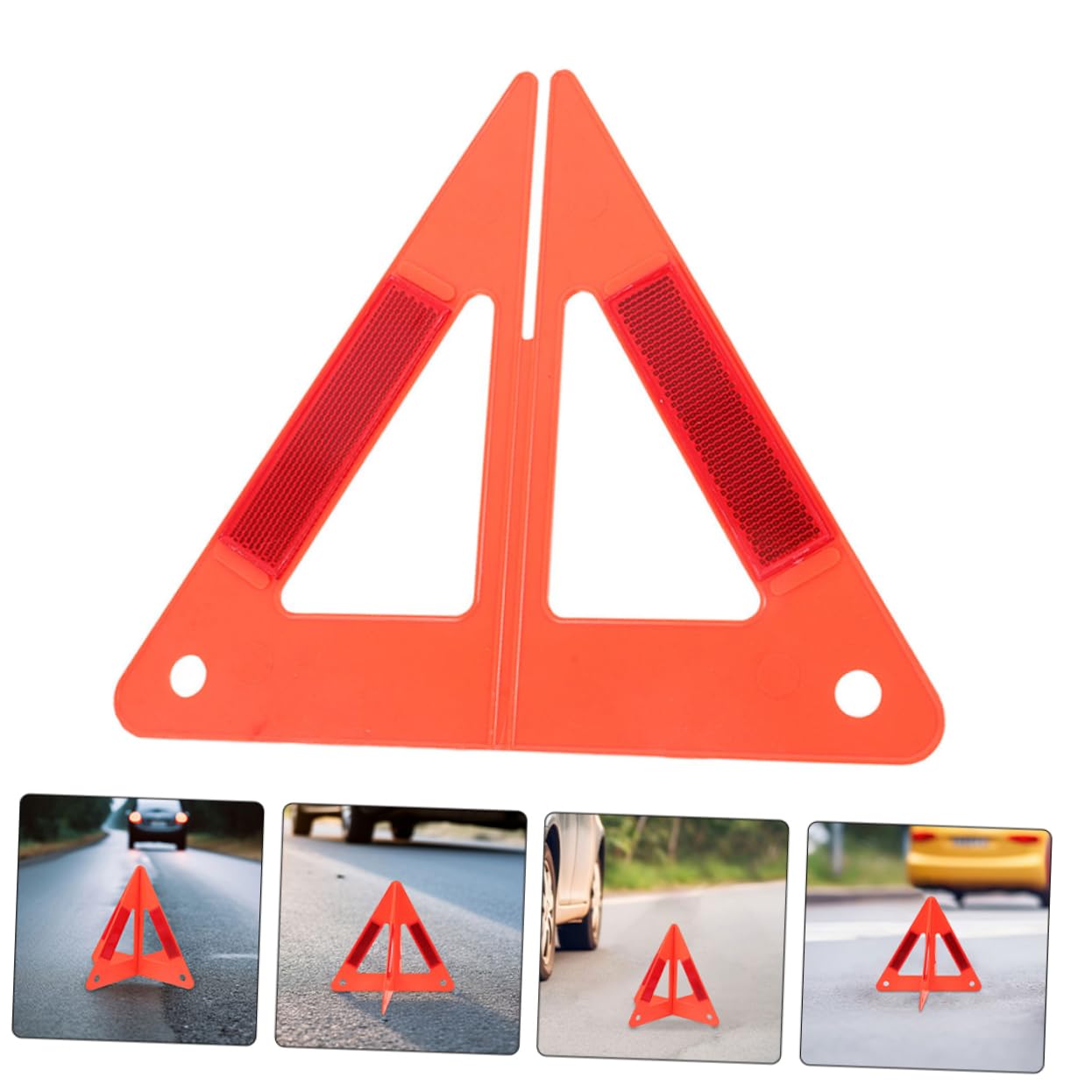 BESTOYARD 5pezzi Triangolo Auto di Sicurezza Riflettente Treppiede di Emergenza per Veicoli Segnale Stradale Pieghevole ad Alta Visibilità per Tutte le Situazioni