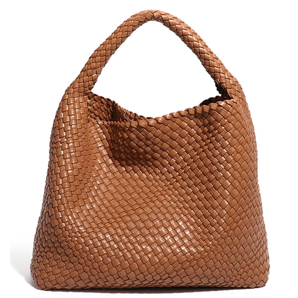 Geelyda Woven Tote Bag for Women with Purse, Fashion Shoulder Hobo Underarm Bags, Large Woven Handmade Work Commuter Day Bags