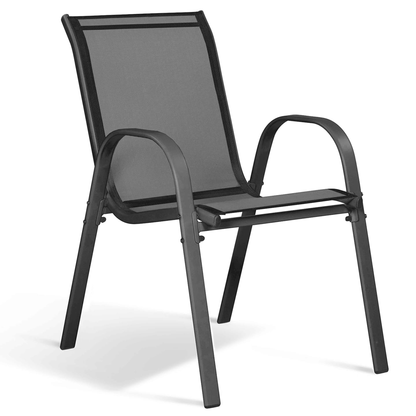 IDMarket - Salon de Jardin Poly Table Extensible 90-180 CM et 8 chaises Gris foncé