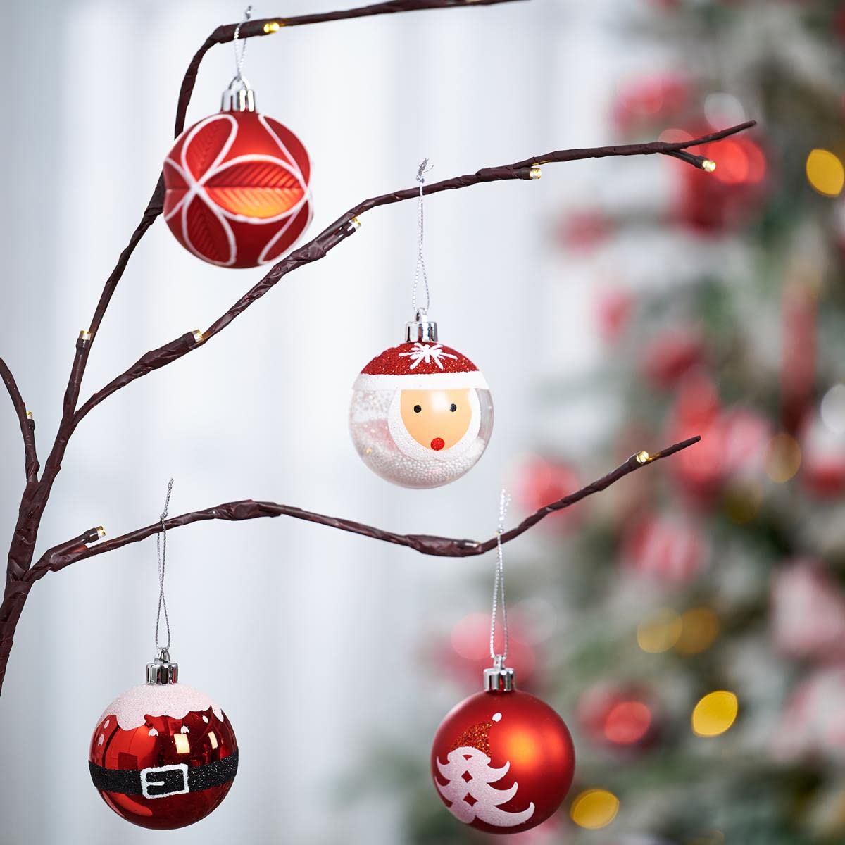 9pcs Weihnachtskugeln 6cm Weihnachtsbaum hängende Kugel Weihnachtsschmuck Kugeln für Baum Neujahr Dekor-Blau,6cm