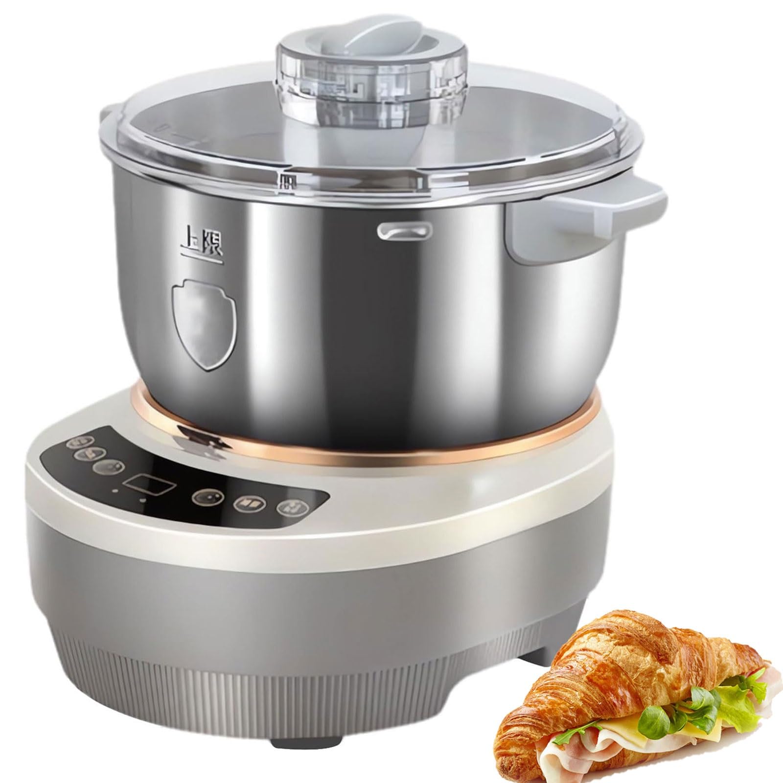 Machine à pétrir la pâte,machine à pâte avec fonction de fermentation,mélangeur de farine de pâte en acier inoxydable antiadhésif 5L/7L avec minuterie et panneau tactile, machine à pétrir la pâte Bear
