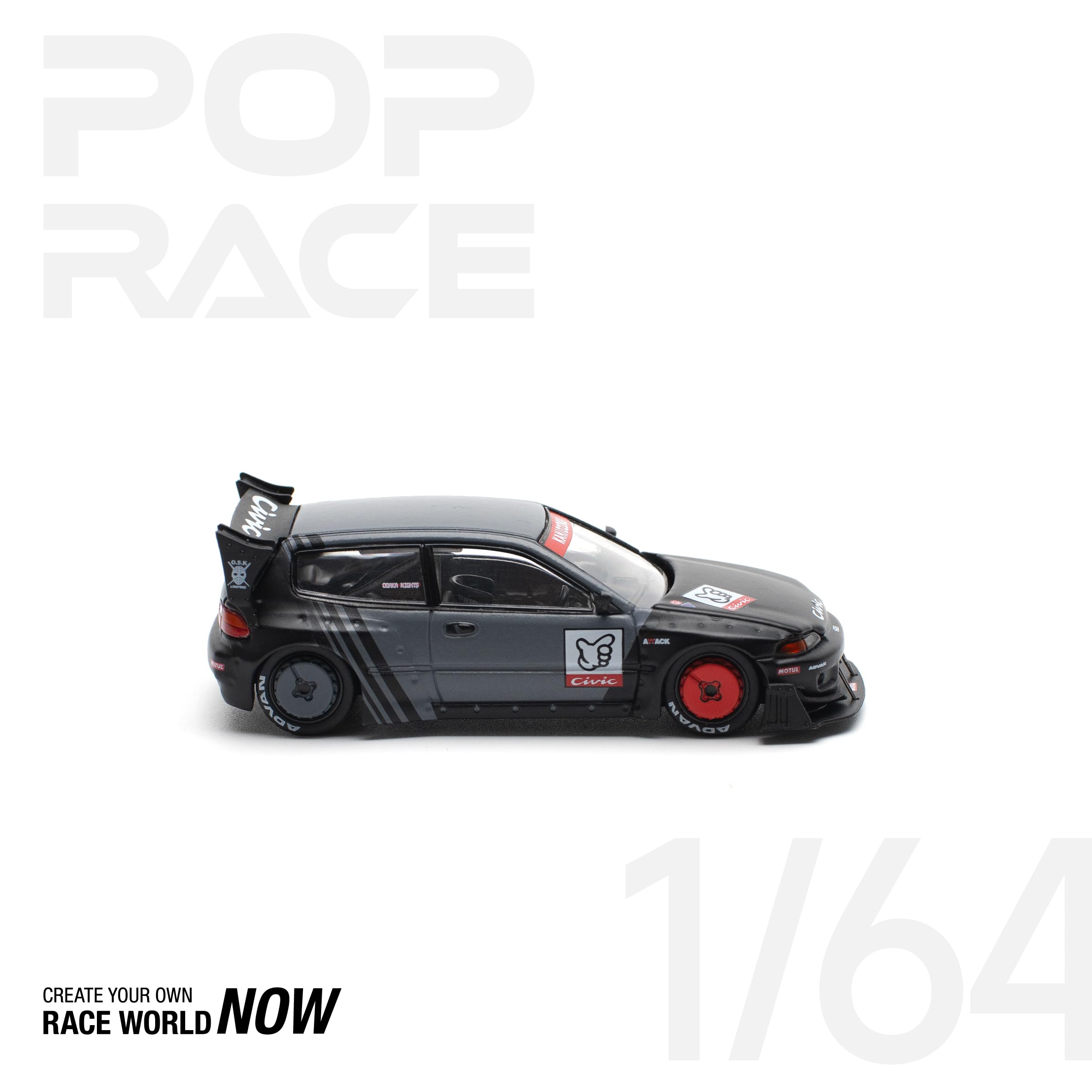 Amazon | POP RACE 1/64 パンデムシビック EG6 KANJOZOKU 完成品