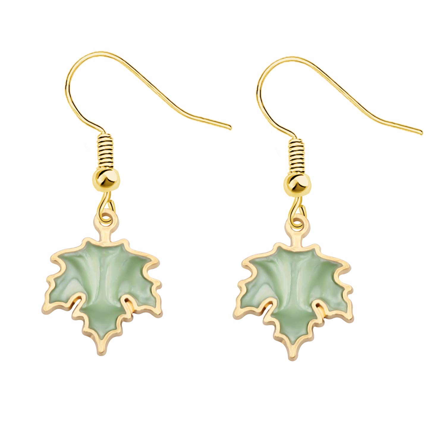 bobauna Fall Maple Leaves Enamel Dangle Drop Earrings Necklace Canadian Leaf Jewelry Autumn Plant Gift (maple earrings green) (B089ZT4MTM) Amazon Price History, Amazon Price Tracker