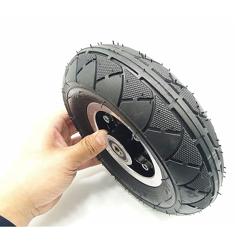 Neumáticos de scooter eléctrico,ruedas delanteras y traseras de scooter eléctrico de 8 pulgadas 200x50 piezas de repuesto de neumáticos antideslizantes resistentes al desgaste,1 rueda sólida de cintur