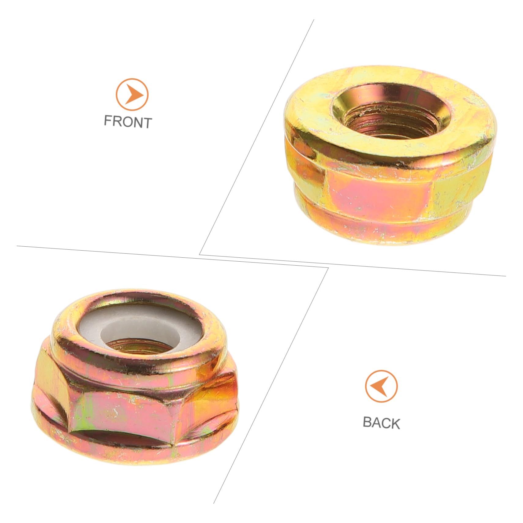 BESPORTBLE 50piezas Tuerca para Cuchilla De Cortacésped Accesorios De Repuesto para Desbrozadora Diseño De Rosca Inversa para Mejor Sujeción Compatible Máquinas De Jardinería