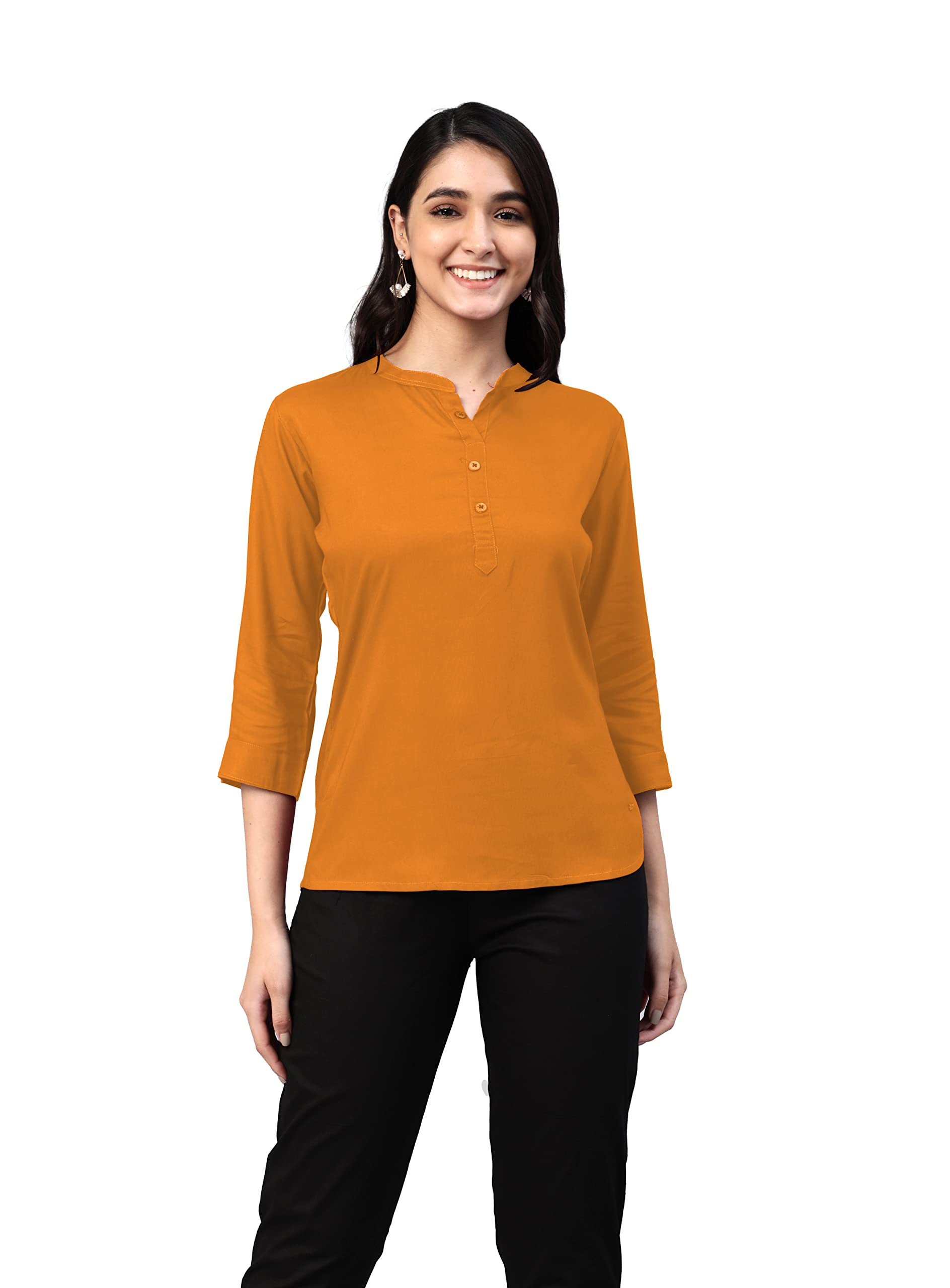 lyra Women's Cotton Regular Fit Tunic Shirt-picture-54