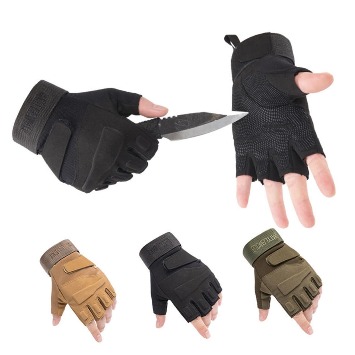 3paare Halbfinger Fahrradhandschuhe Für Herren Und Damen Stoßdämpfend Atmungsaktiv rutschfest Für Outdoor-Sportarten Wie Radfahren Laufen Und Angeln Schwarz