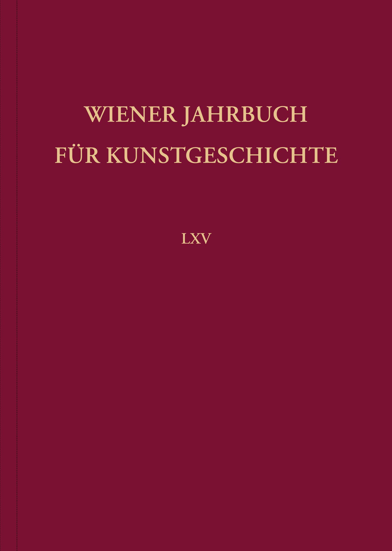 Wiener Jahrbuch für Kunstgeschichte LXV pour recherche universitaire