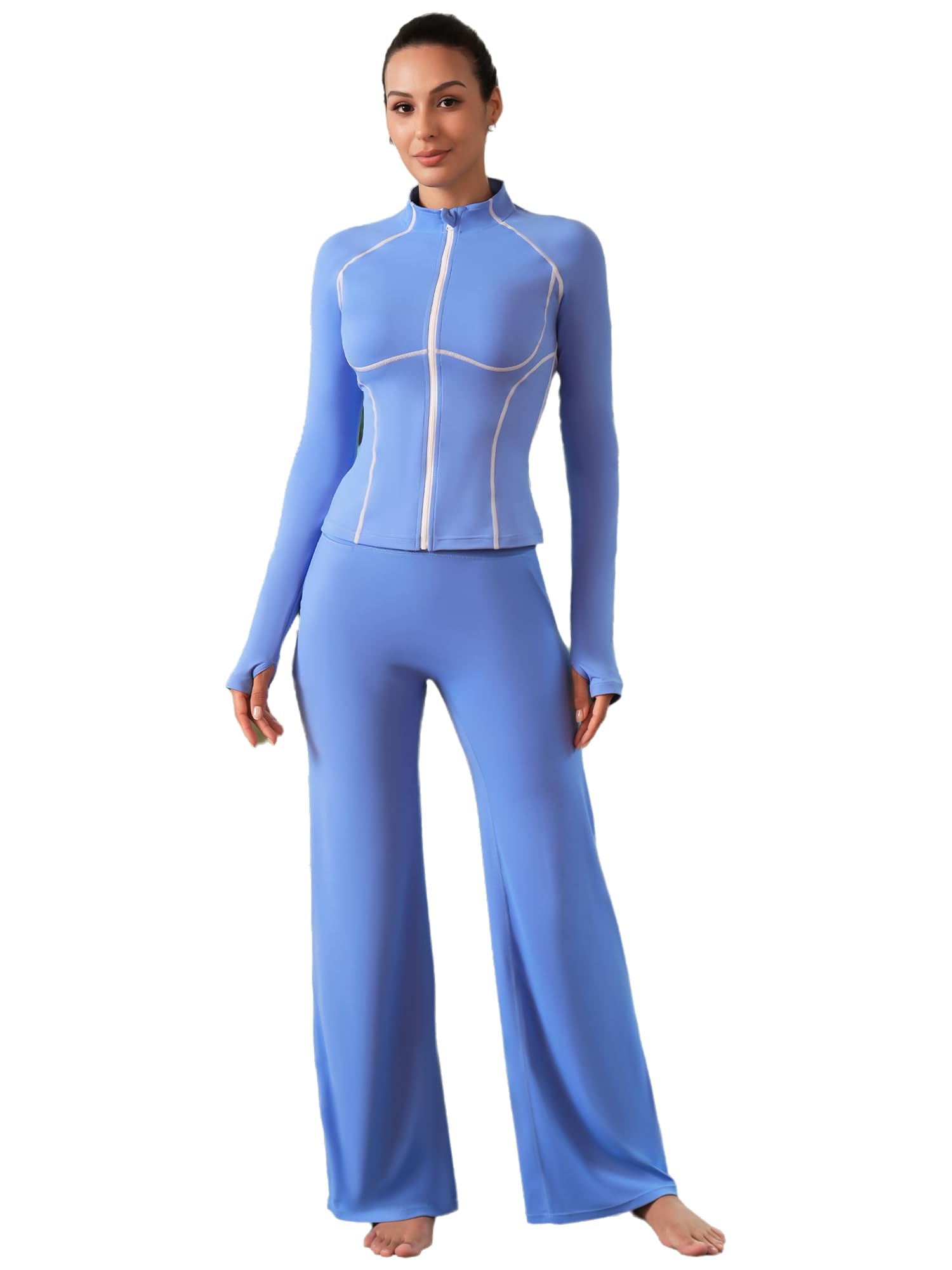 Runhomal Femme Ensemble Top Court Athlétique Vêtements De Sport D'Habits | Athlétique,Short De Yoga Sans Coutures,Rehaussant Les Fesses,Séance D'Entraînement,Entraînement,Jogging,Pilates,Course À Pied