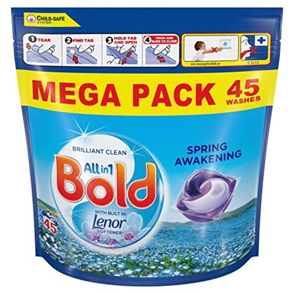 Bold All-in-1 Pods Washing Capsules Spring Awakening 45 Washes