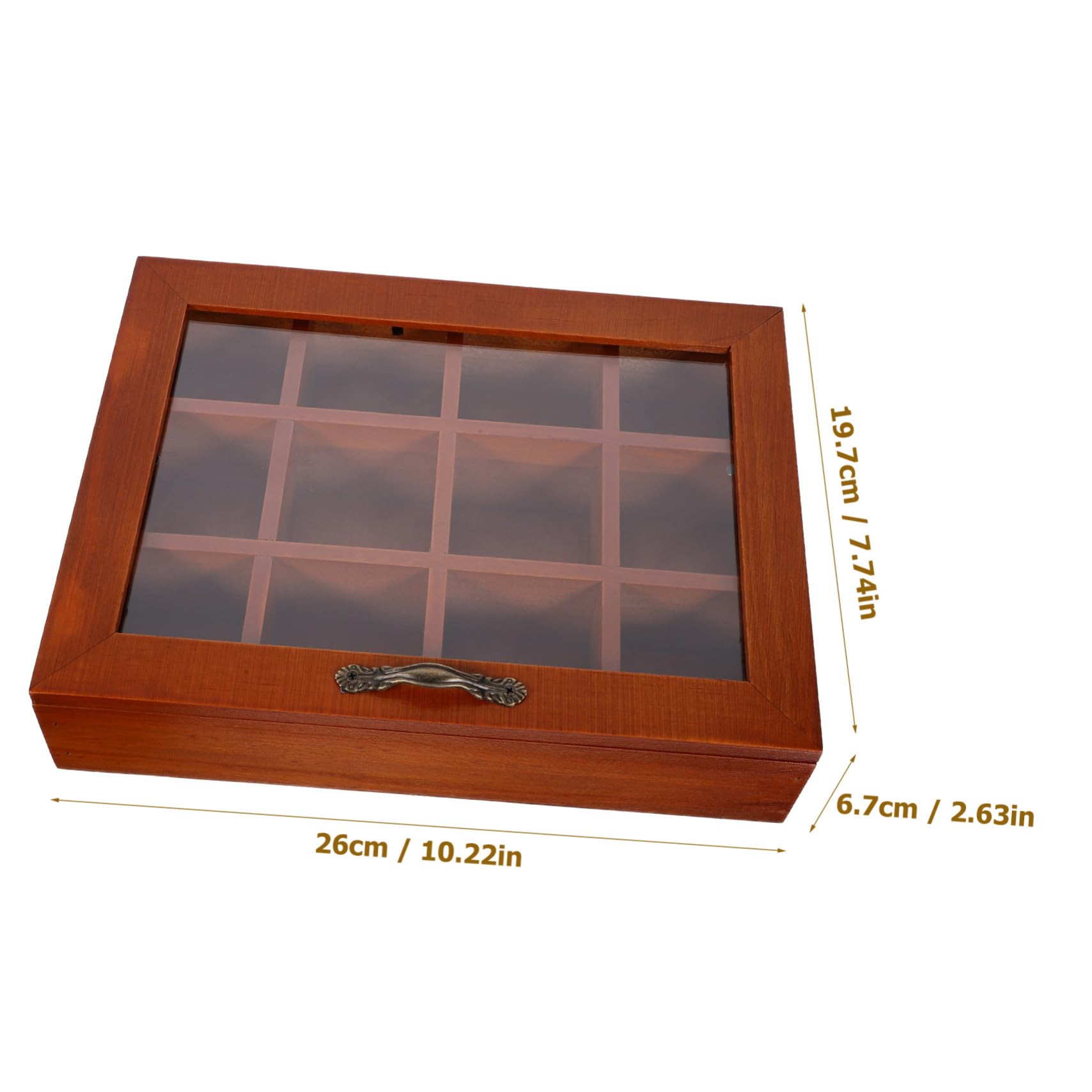 Teebeutelhalter Aus Holz Und Acryl 12 Fächer Für Haushalt Kompakte Aufbewahrungsbox Mit Transparentem Deckel Teebeutel Organizer Für Küche Und Reisen