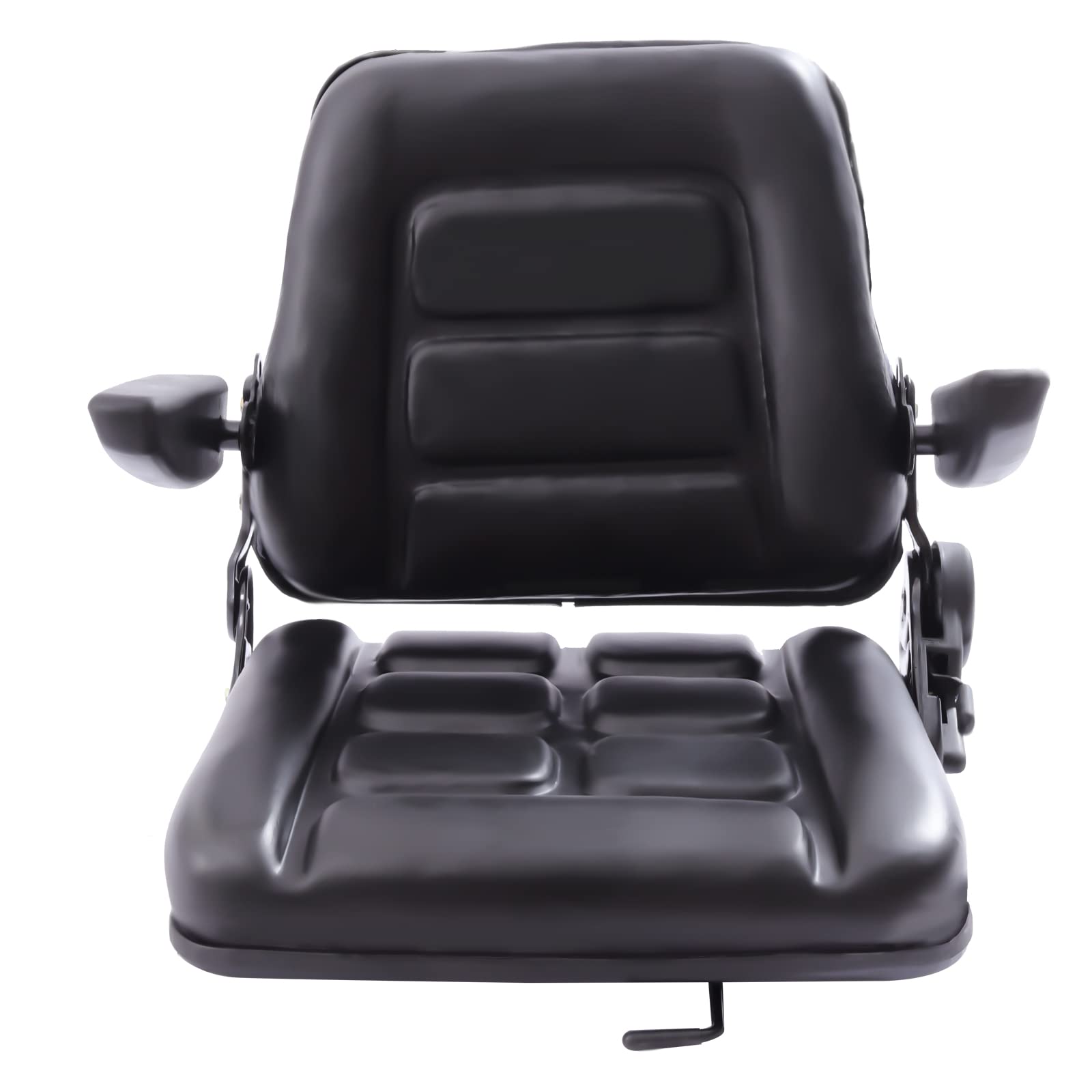 48x42x50cm Universal Traktorsitz verstellbarer Rückenlehne Traktor Schleppersitz Traktor Fahrersitz sitz aus PVC-Kunstleder und Polyurethanschaum,Hohe Elastizität Schwerlastsitz für Bagger, Rasenmäher