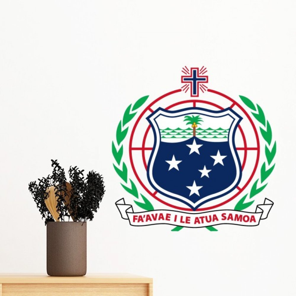 Sticker mural Samoa Océanie amovible papier peint DIY pour décoration murale