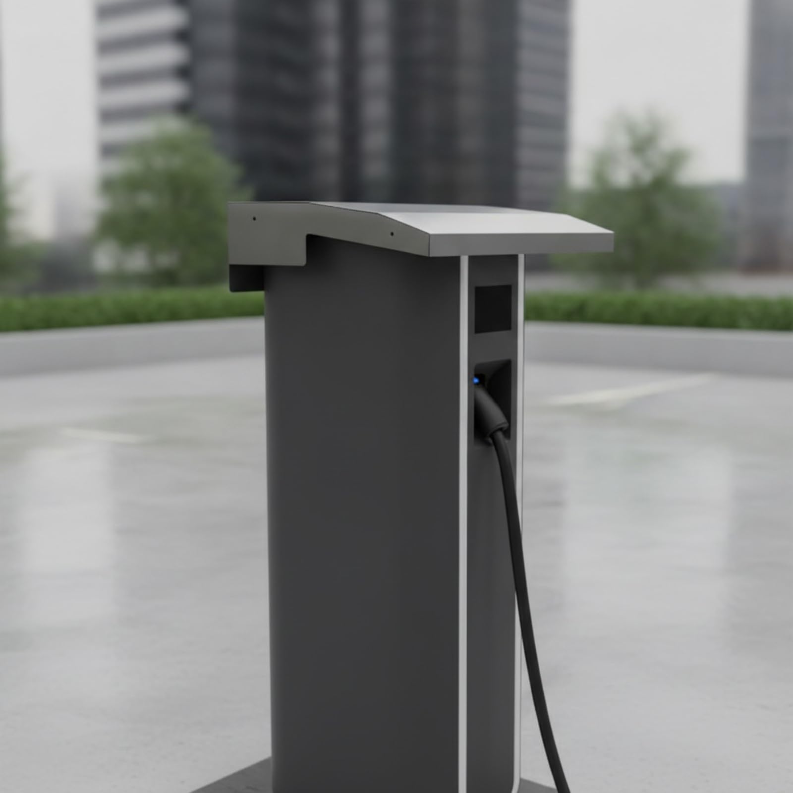 Cubierta para Alimentador EV | Diseño con BOR Inclinado, Antioxidante, Cubierta para Estación Carga, Estacionamiento, 530x300x120mm