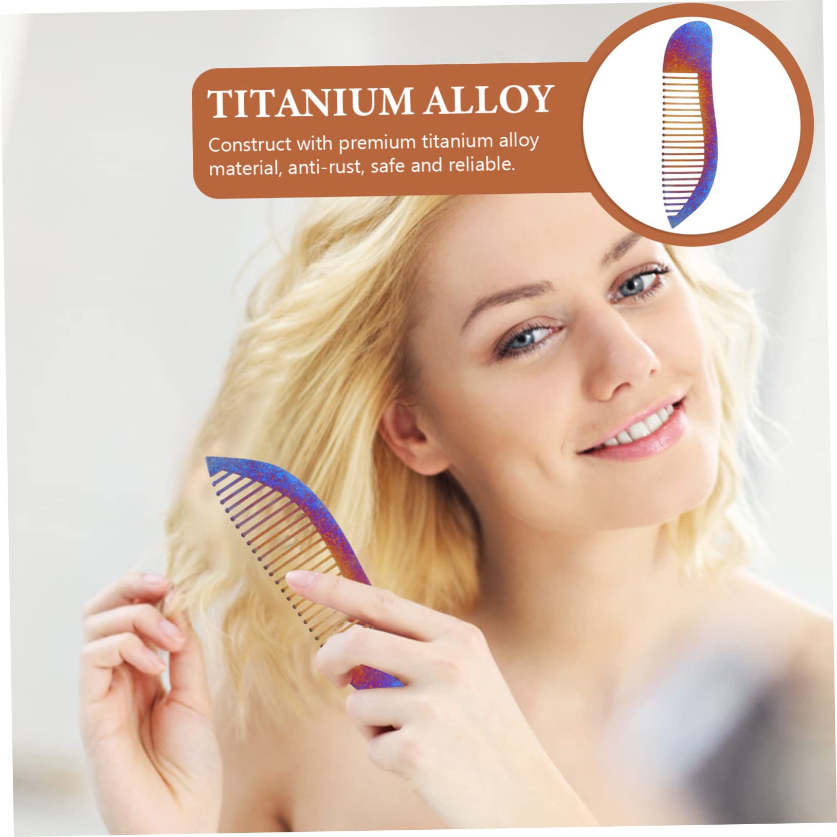 Peine de Peluquería de Aleación de Titanio, Diseño Pez Portátil