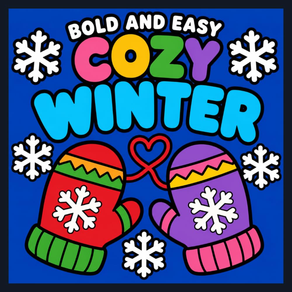 Bold & Easy Cozy Winter: A Relaxing Christmas & Winter Coloring Book (Bold and Easy Adult Coloring Books)