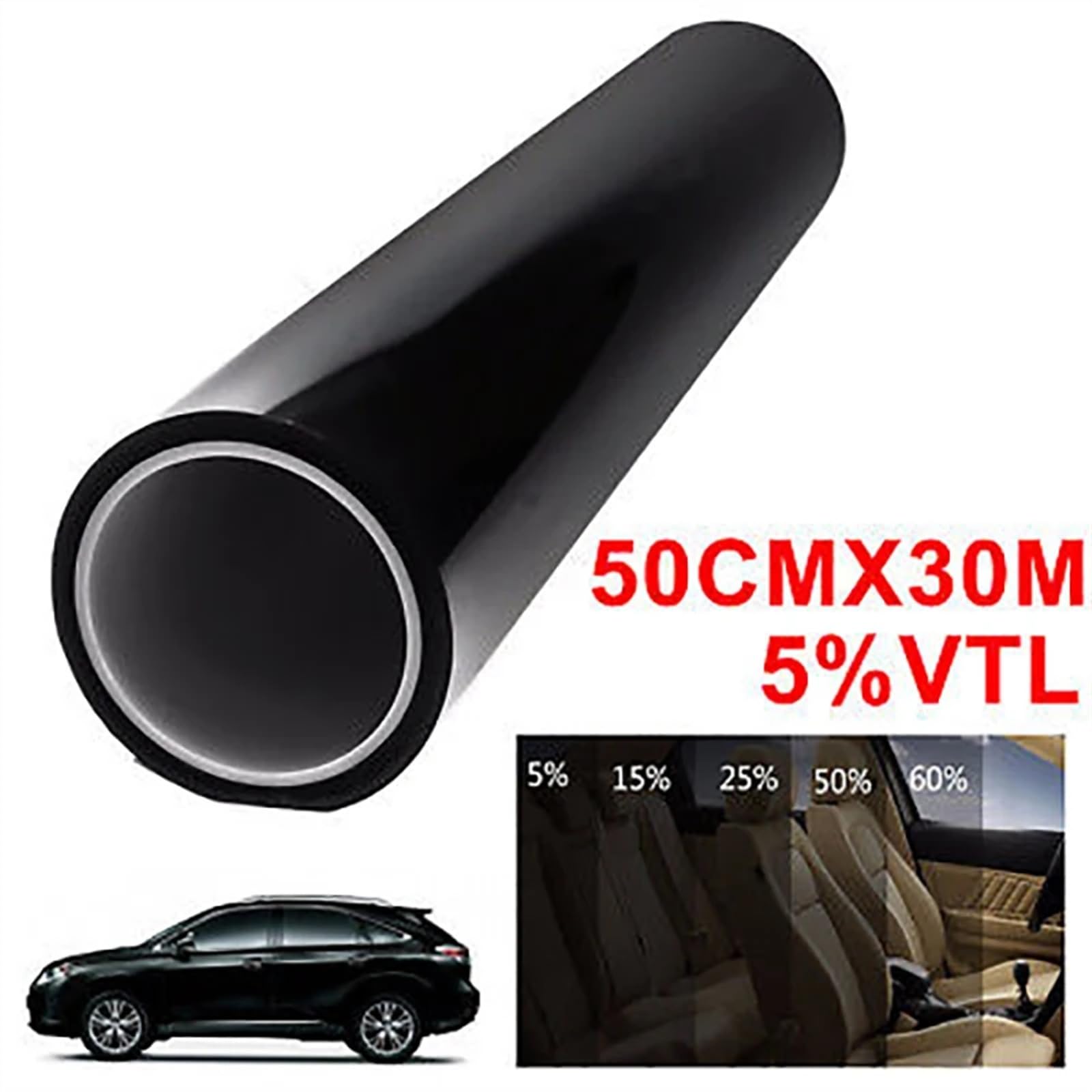 Auto Schutz Carbon Folie, 50 cm x 152 cm langlebige Nano-Solar-Autofensterfolie