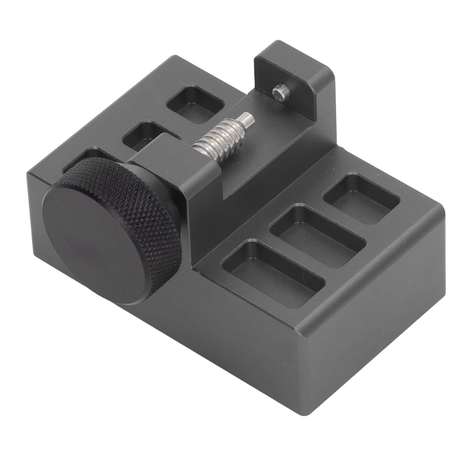 Omabeta Juego de Prensa de Hebilla de Reloj, Herramienta de Aleación de Aluminio de Primera Calidad para Ajuste de Correa, Kit de Reparación para el Hogar, 1 Herramienta, 6 Moldes