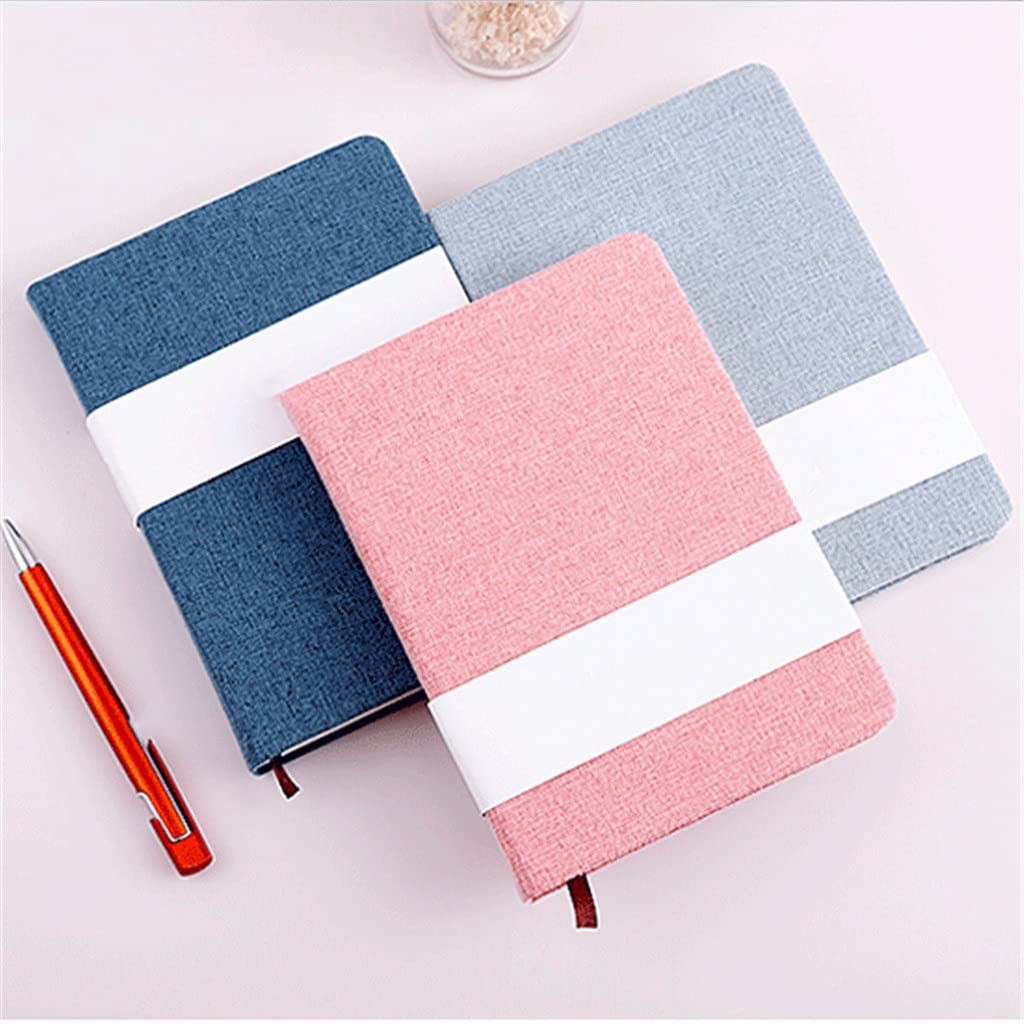 SePKUs Línea de papelería para reuniones y cuaderno en blanco, manual, tablero de escritura para diario en blanco ordinario con rayas (estilo a)