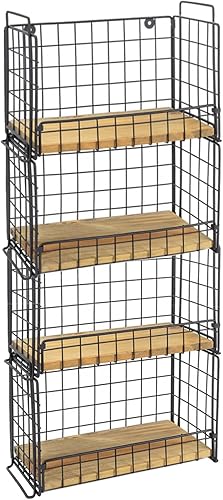 Miniatura 9 de TIEYIPIN Cestas colgantes de alambre de metal apilables de 2 niveles, cesta de frutas, estación de aperitivos para encimera, organizador de