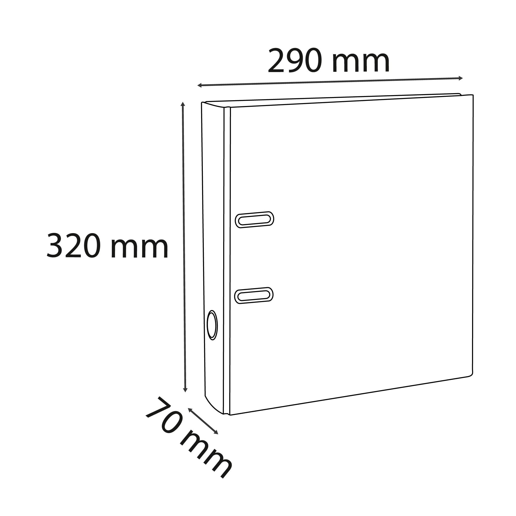 Exacompta 53789E Kreacover Aktenordner aus Polypropylen 70 mm Rücken 320 x 290 mm 10er-Pack cremefarben