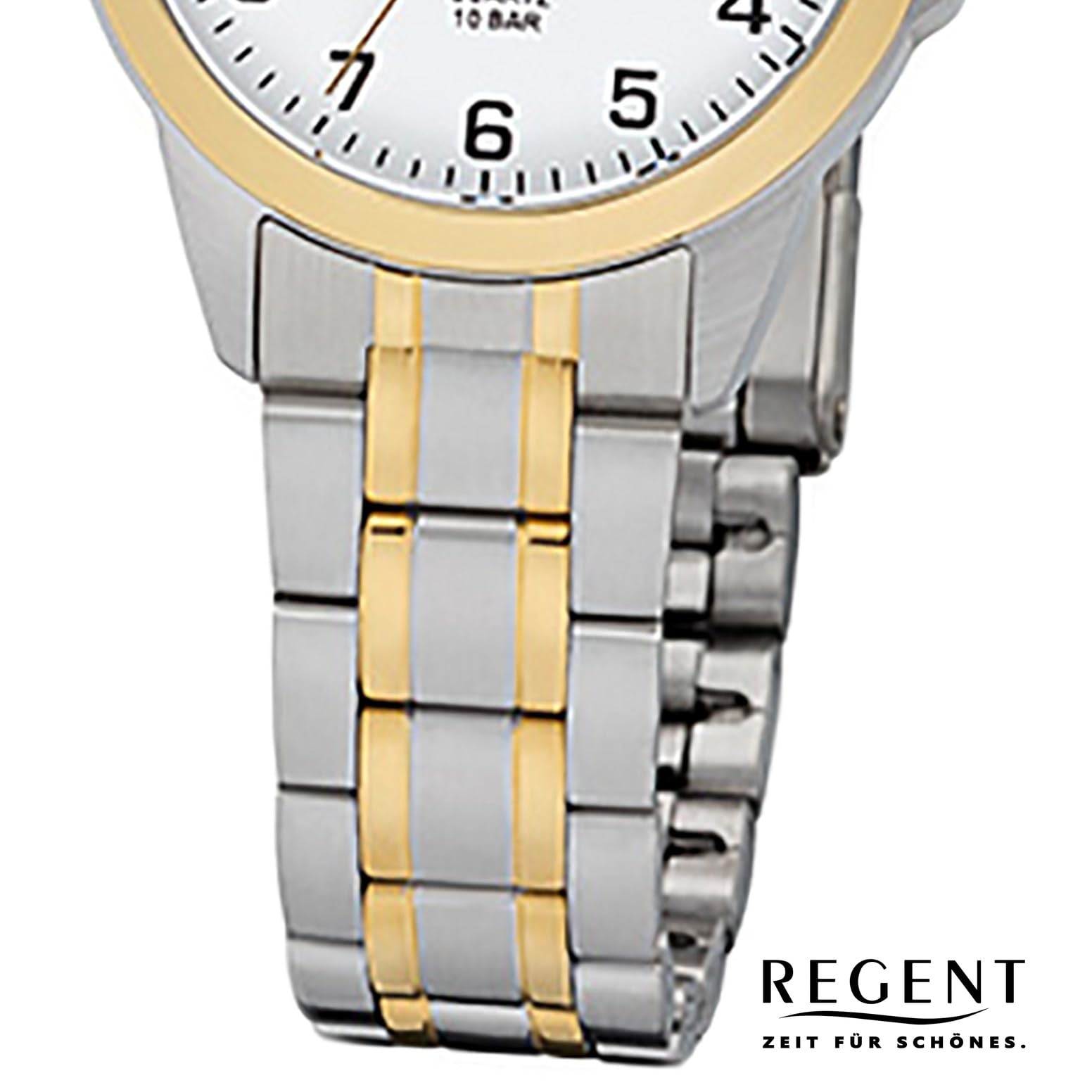 Regent Damen Analog Quarz Uhr mit Edelstahl Armband 12230659