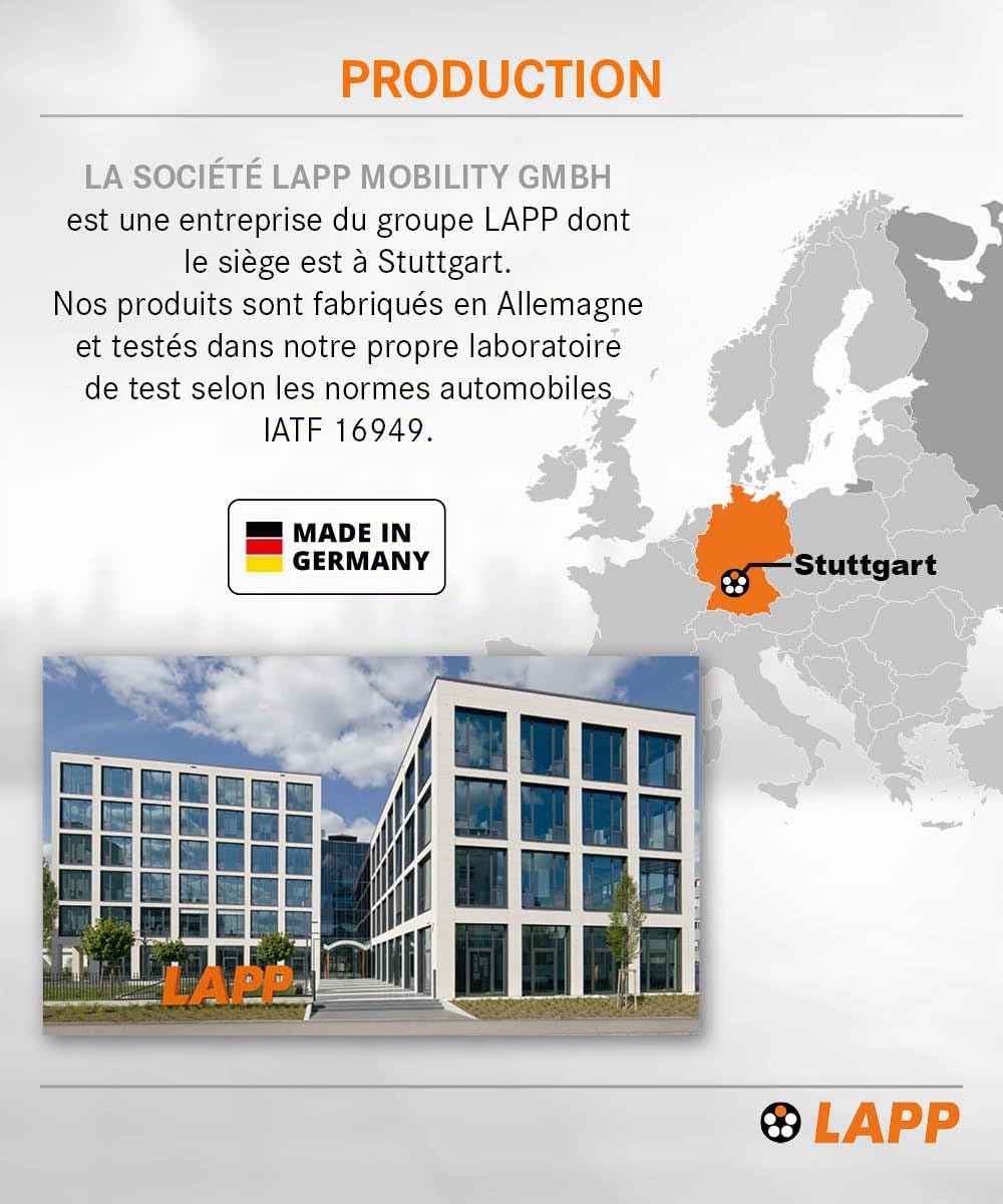 LAPP MOBILITY Ladekabel Typ 2, bis zu 11 kW, 5 m, schwarz (61779)