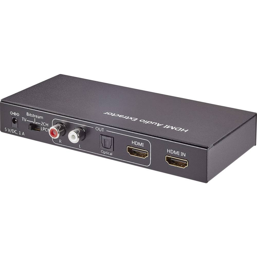 SpeaKa Professional SP-AE-H/TC-02 - Extractor de audio (HDMI, Toslink, RCA, 1920 x 1080 píxeles)