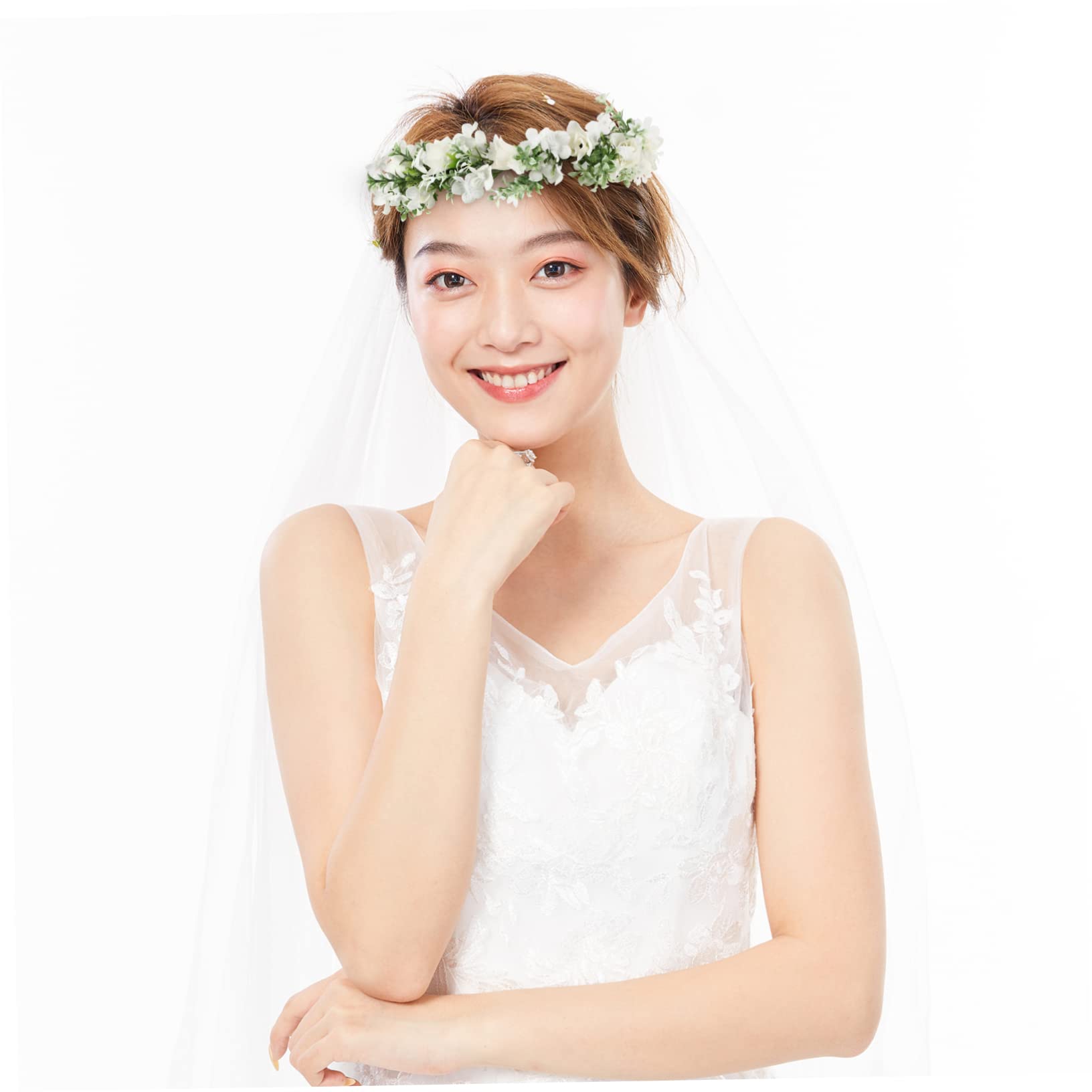 FRCOLOR 4stücke Blumenkranz Stirnband Für Hochzeiten Haaraccessoires Mit Rosen Für Bräute Blumenmädchen Und Besondere Anlässe Verstellbar Und Vielseitig