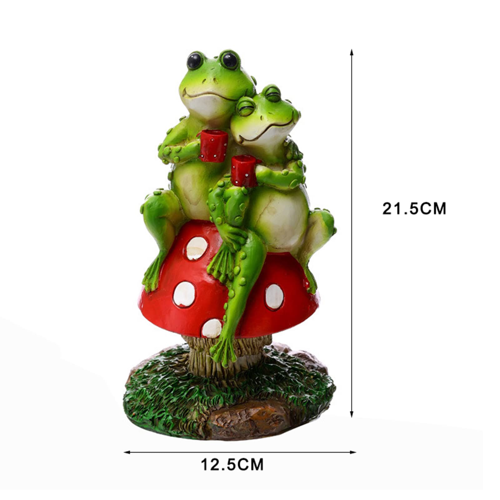 MFFIRE Statuette da Giardino, Coppia Rana Scultura,Regali di San Valentino, Piccoli Animali Resina Statua Decorazione per Patio, Prato, Cortile, Portico