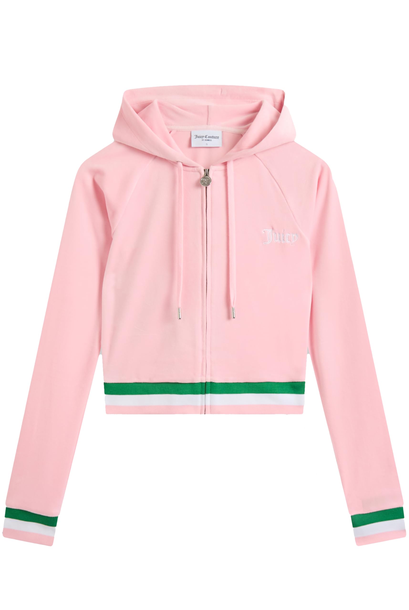 Juicy Couture Stripe Hoodie, Juicy Pink, XS