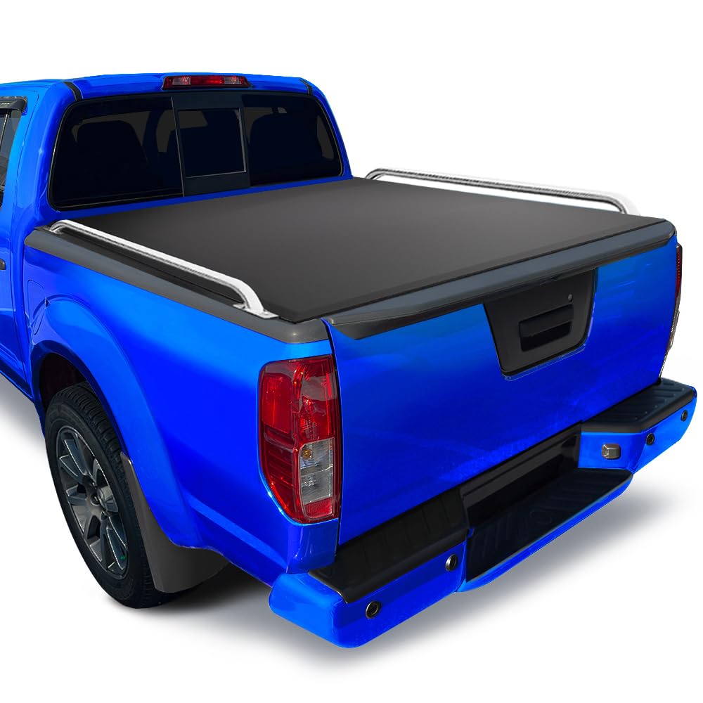 tyger auto t2 low profile soft roll-up truck bed tonneau cover compatible with 2022-2026 nissan frontier | 5' (60") bed | tg-bc2n6057