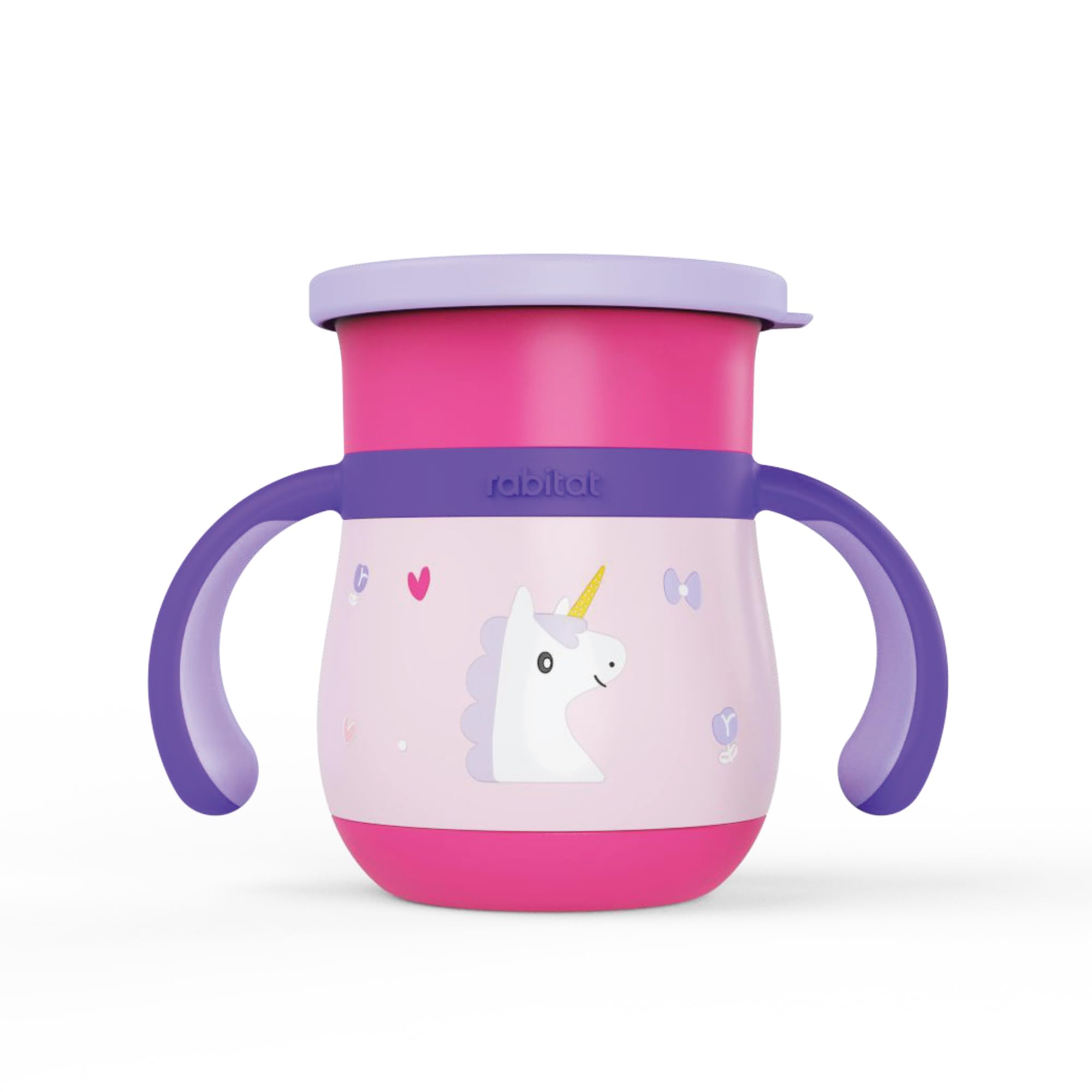 rabitat Sip Around Stainless Steel Sipper 360ml | 2 Years Brand Warranty | Leak Proof | BPA Free | Sippy Cup for Babies/Toddlers/Kids with Soft Silicone Rim | Ergonomic Design, Uni Pop-image-37