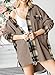 SHEWIN Womens Waffle Knit Shacket 2024 Fall Fashion Casual Long Sleeve Button Up Shirt Pocket Jacket Oversized Plaid Shirts Tops Khaki XL