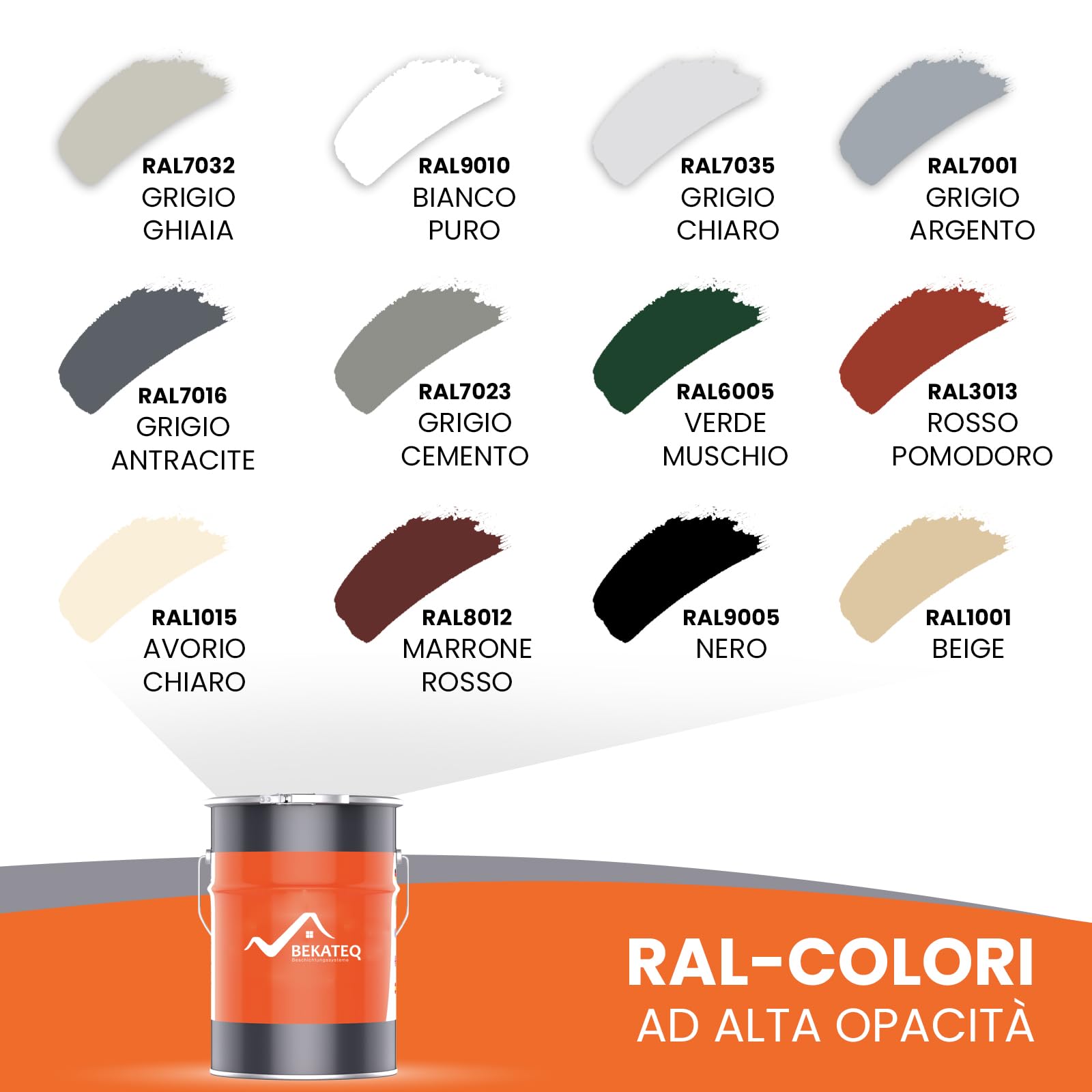 BEKATEQ Lacca protettiva per metalli 4in1 5L Verde muschio I Primer + Vernice antiruggine + Mano intermedia + Mano di finitura I Vernice per metalli per tetti, finestre, porte, recinzioni LS-570