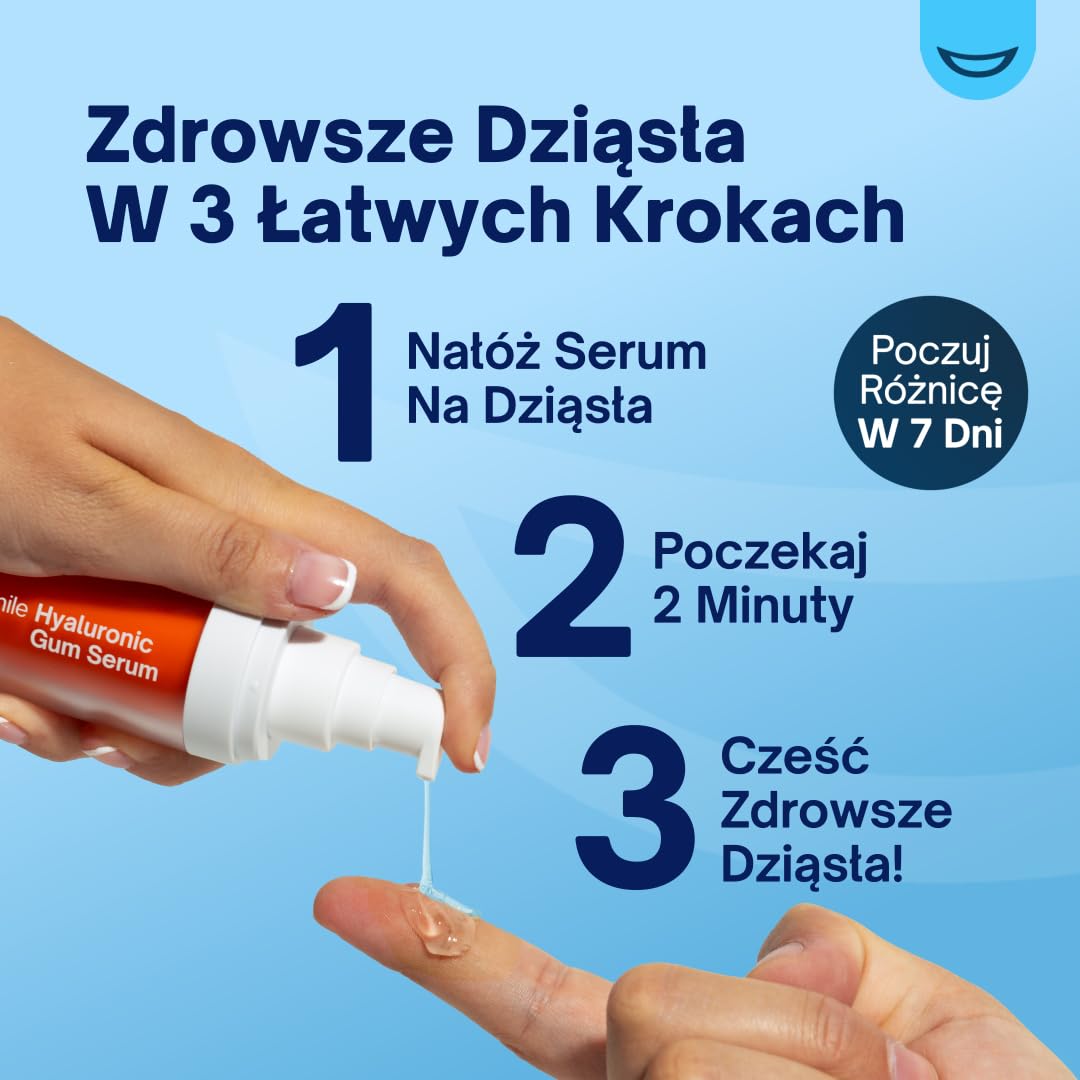 MySweetSmile Serum Do Dziąseł z Kwasem Hialuronowym HA+ - Łagodzi I Nawilża Dziąsła - Redukuje Zapalenie Dziąseł - Miętowy Smak - Naprawa Dziąseł - Nagroda IndyBest - 30ml