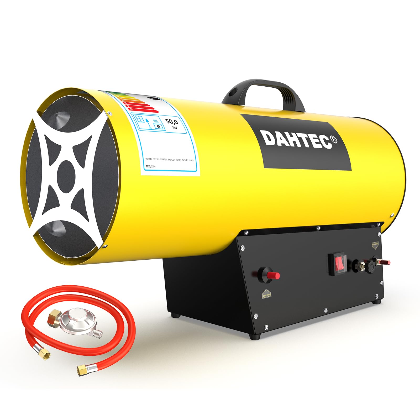 Gasheizgebläse 30-50 kw Leistungsregulierung Heizkanone Heizlüfter Gas Tragbar Bauheizer Luftmenge 1000 m³/h für Baustellen, Garage
