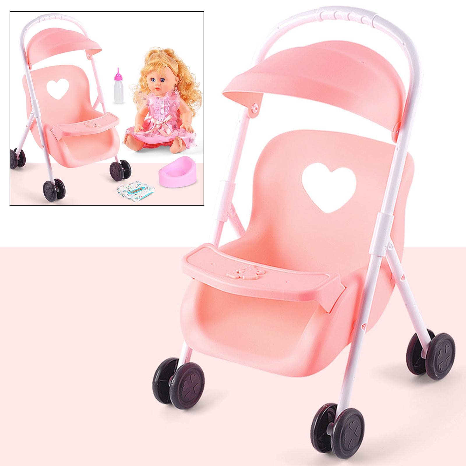 Amazon.co.jp: Generic 幼児人形用ベビーカー 折りたたみ式ミニ
