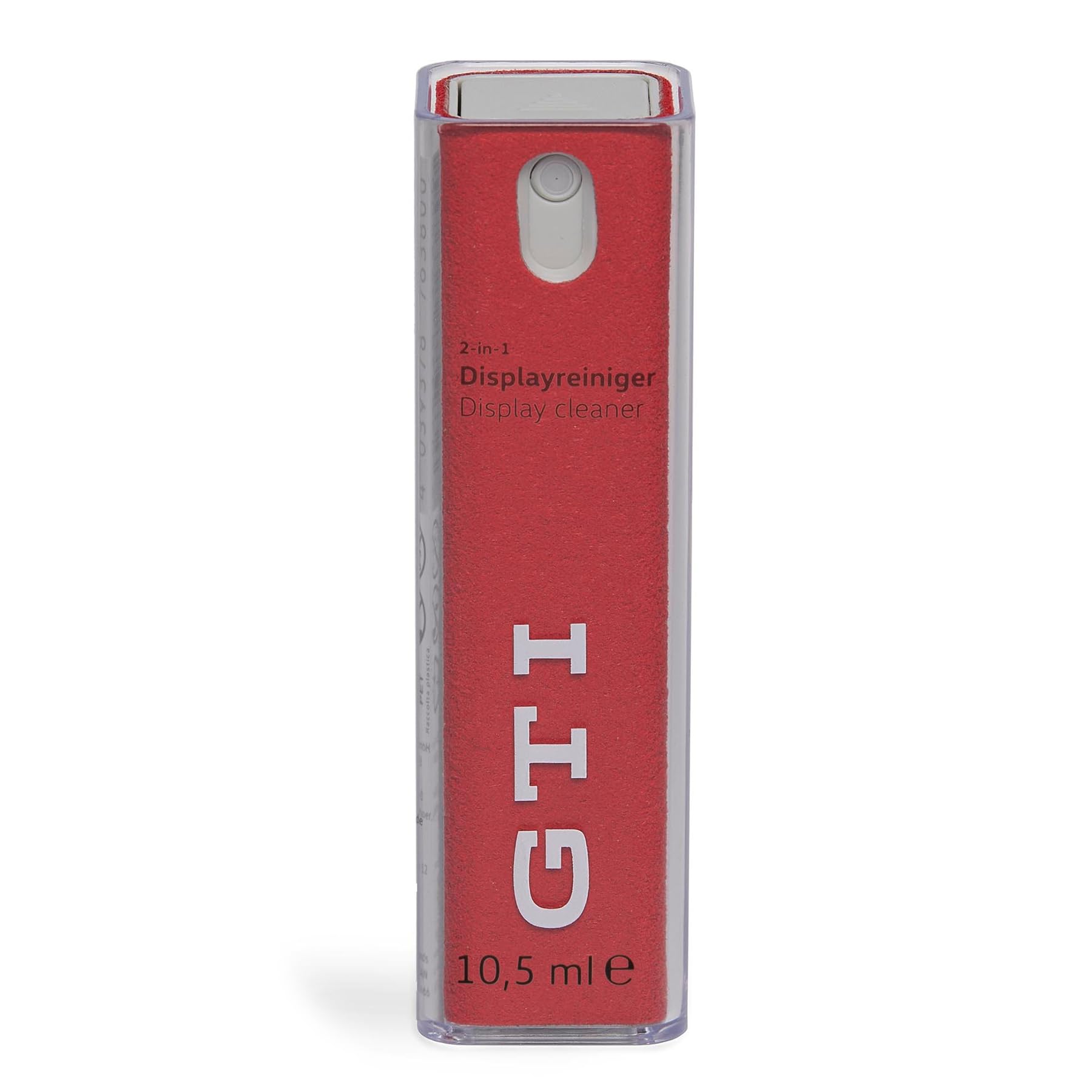 Volkswagen Oryginalny Czyścik do Ekranów GTI Design, Spray z Mikrofibrą, Czerwony, 10,5 ml, z Etui Ochronnym