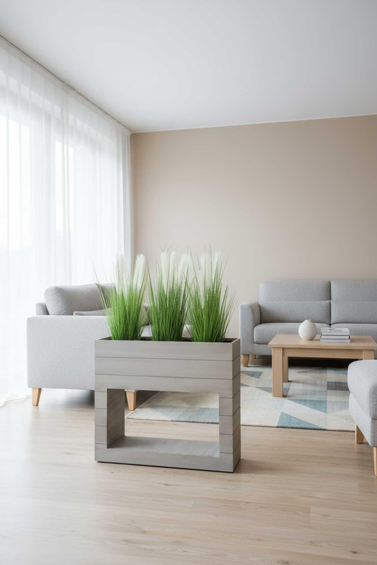 VIVANNO Herbe Artificielle Plante Artificielle Pampas Herbe Artificielle Pampas 80 cm en Pot Blanc