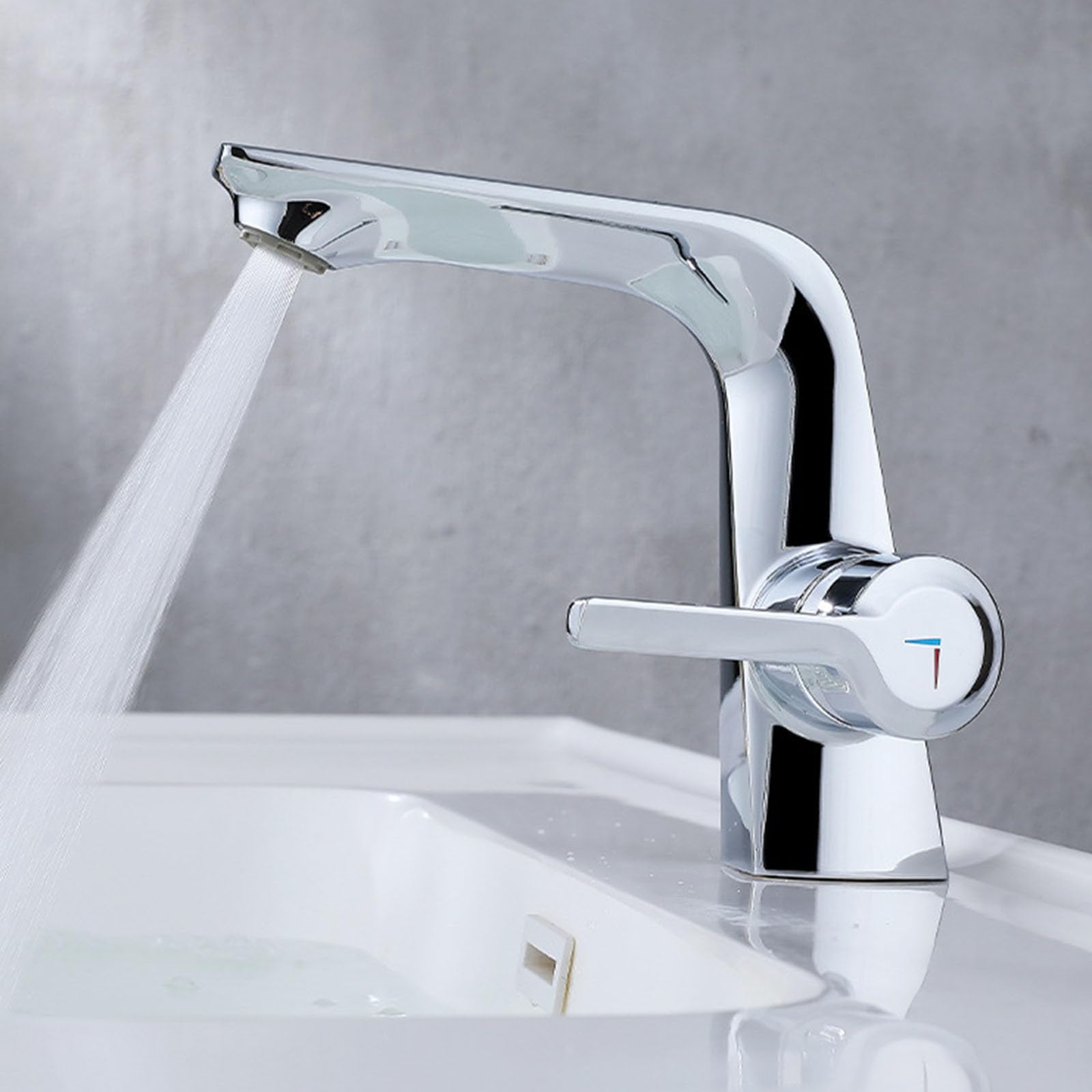 Nfusrxmbk Chrome Sink Taps For Bathroom Modern Brass Basin Mixer Tap Single Lever With 2 Modes