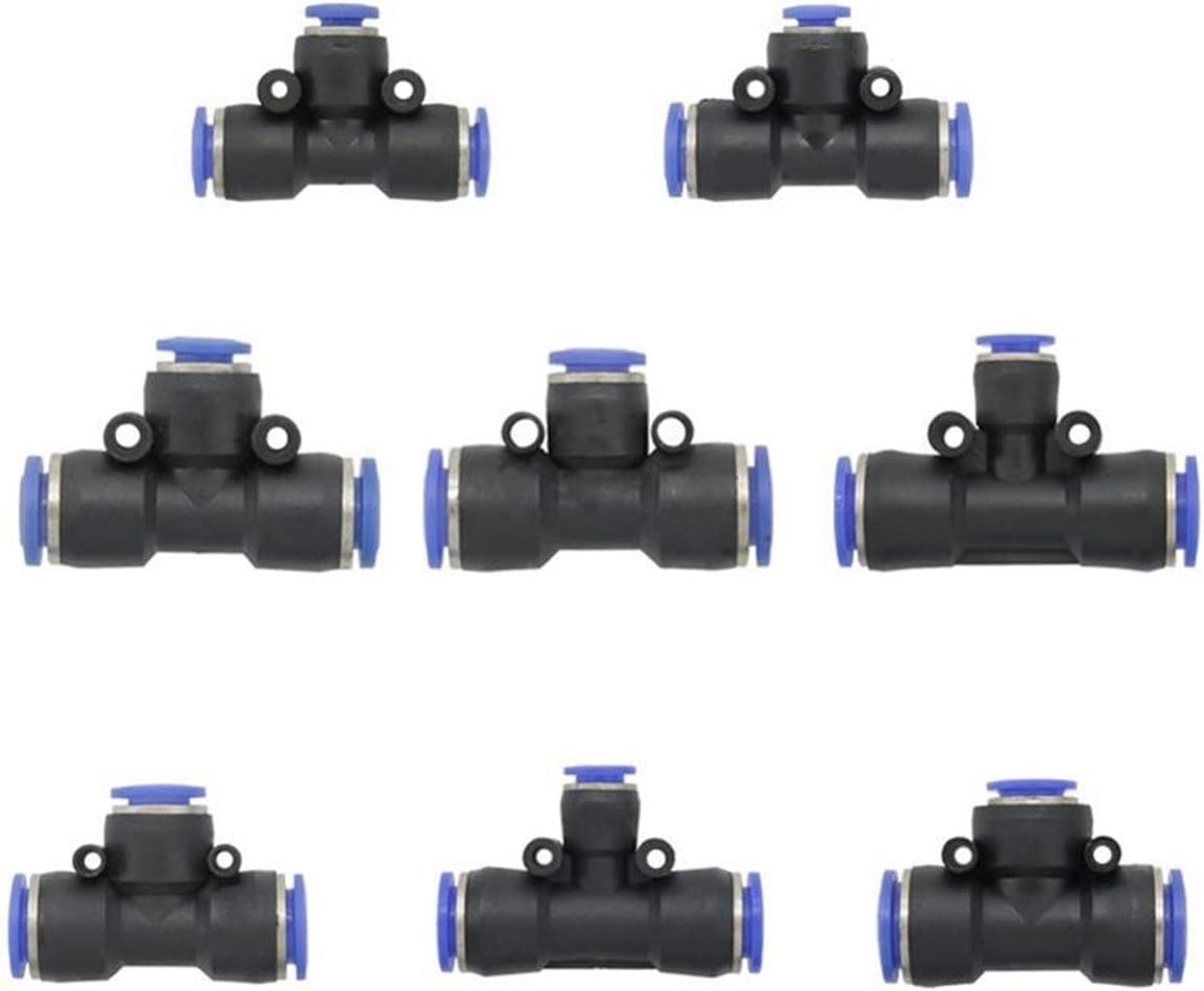 Gardening Watering System Tools 40 T-Shaped 4/6/8/10/12/16mm Port Interface 3-Way Quick Access Push-in Hose Connector Garden Spray Irrigation Connector
