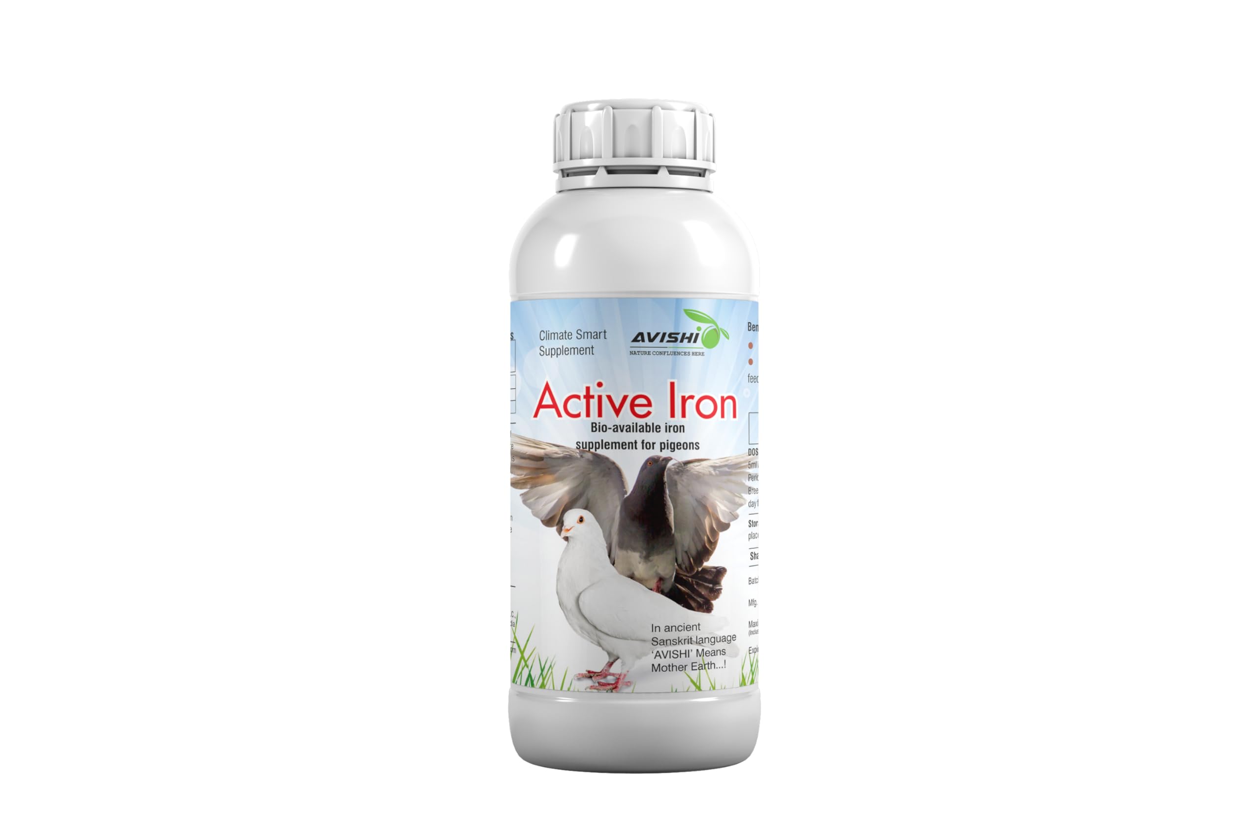 Avishi Active Iron, Bio-Available Iron Supplement for Pigeons (100ml)
