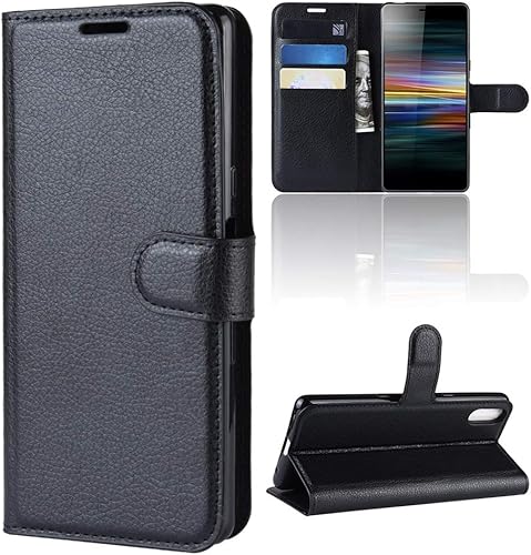 SWMGO Flip Portafoglio Custodia per Sony Xperia Nero SWMGO Flip Portafoglio Custodia per Sony Xperia Nero
