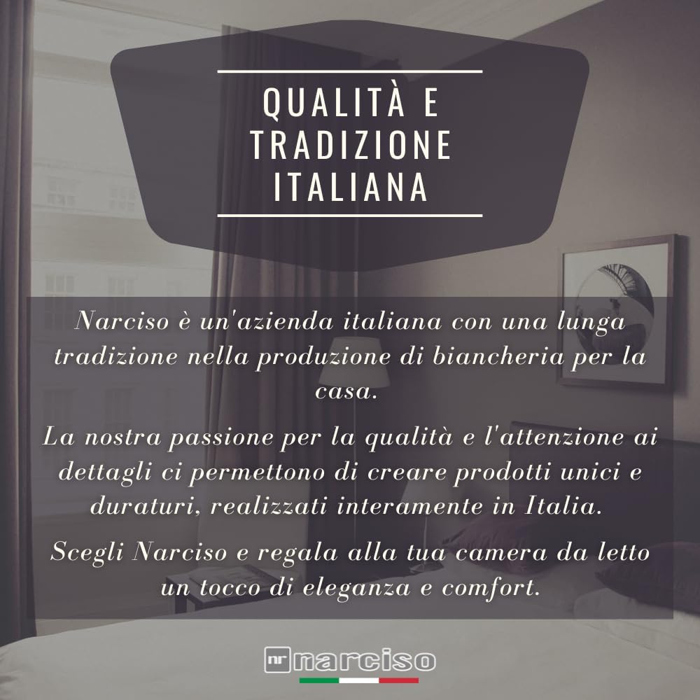 NARCISO - Lenzuola Matrimoniali 100% Cotone Made in Italy, Completo Letto Matrimoniale con Profilo Decorativo Look Moderno, Fantasia Tinta Unita in Varie Colorazioni, Nero
