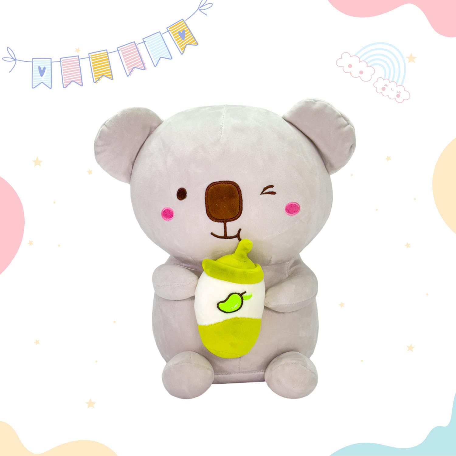 LITTLE GINNIE Koala Soft Toy | Grey Plush Cuddle Buddy with Milk Bottle | Sensory Development & Imaginative Play for Ages 6 Months+ | Ideal Play & Feed Companion (B0DF5P2MWM) Amazon Price History, Amazon Price Tracker