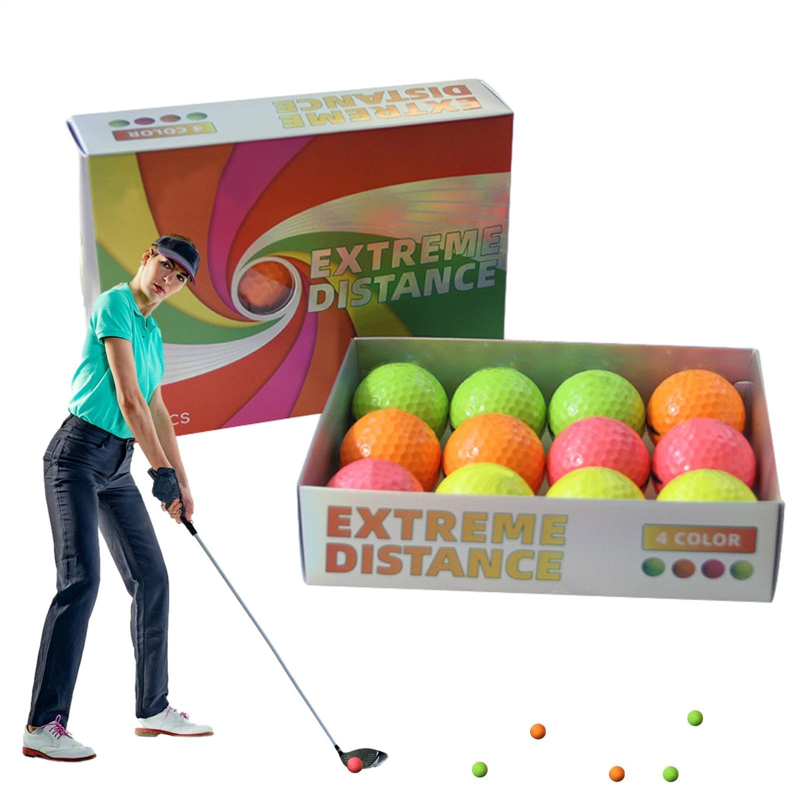 Farbige Golfbälle: Packung für größere Entfernung, helle Golfbälle