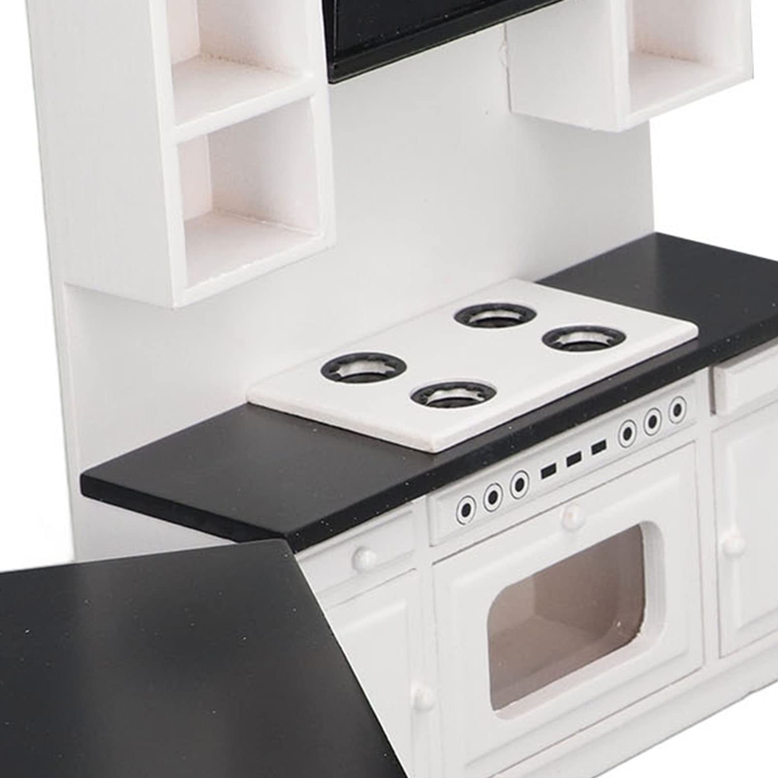 Schimer Set di Armadietti da Cucina per Casa delle Bambole Eleganti