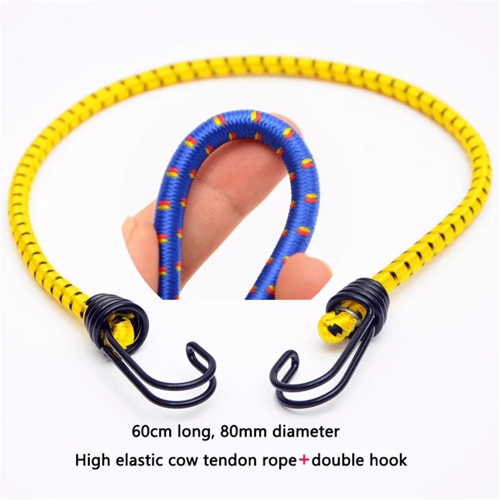 Corde elastiche in gomma alta elastica con ganci