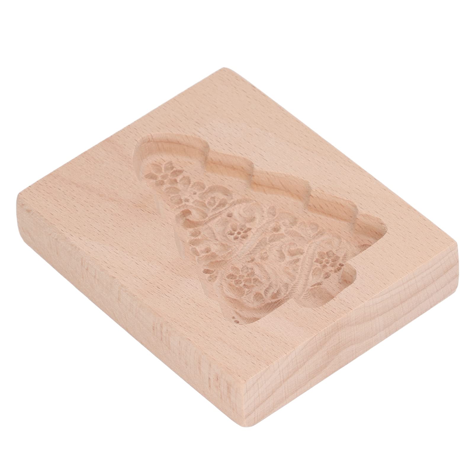 Keksausstecher, Keksformen aus Holz, Keks, Lebkuchenkeksform, geschnitzter Ausstecher, Lebkuchenkeks-Pressstempel, Weihnachtsbaumform